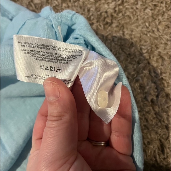 Orvis Women’s Beachy Blue S/S Linen Blend Button Up Collared Shirt Size 2XL - Picture 5 of 7